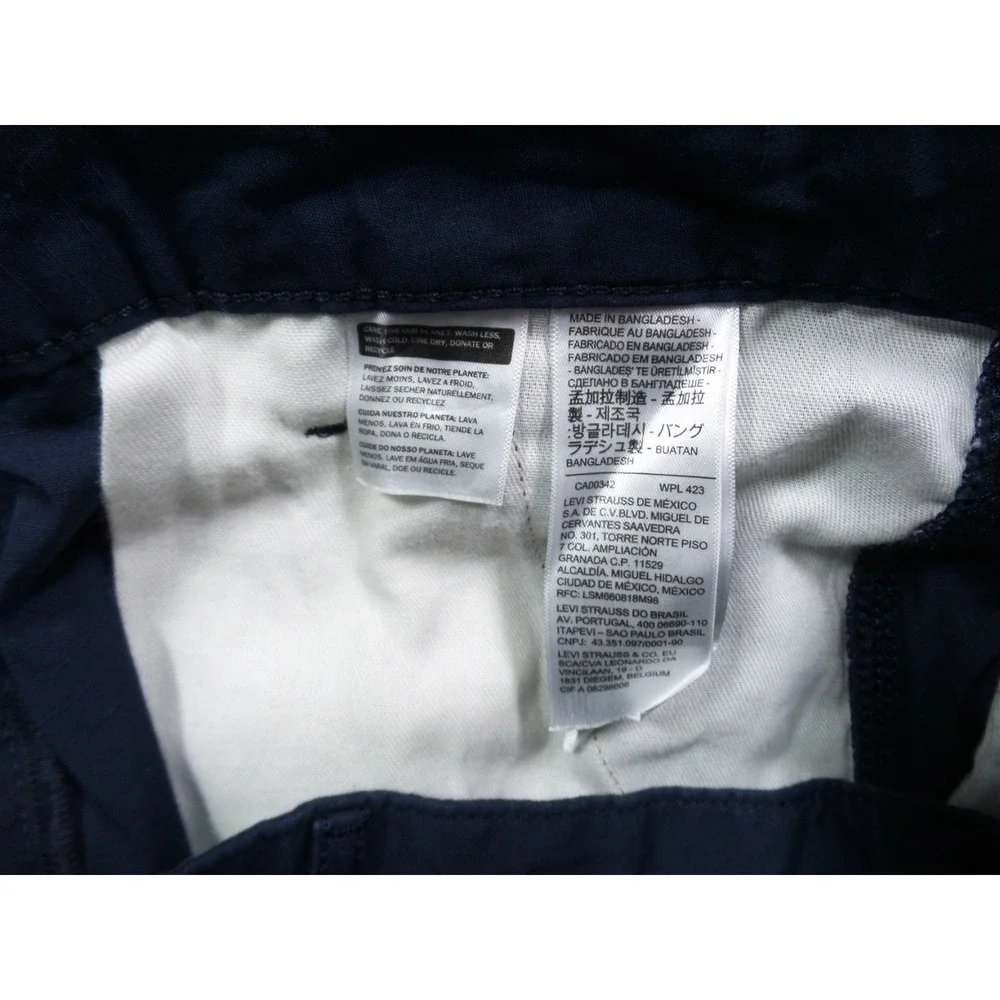 Levis‎ Shorts Mens Size 29 Blue Ripstop Canvas Cargo Pockets High Rise Outdoor
